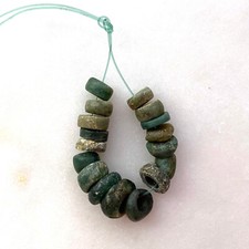 17 Neolithic Neolithique Serpentine Beads - 6500 to 2000 Before Present - Sahara