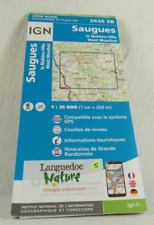 CARTE IGN-SAUGUES LE MALZIEU VILLE MONT MOUCHET-2636 SB-RANDONNEE PLEIN AIR