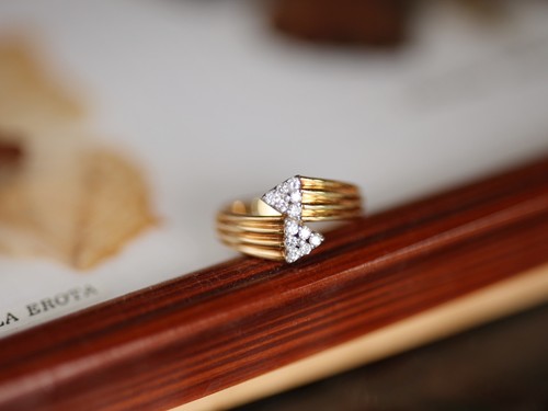 18k gold diamond ring japanese - ring,
