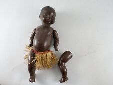Poupée noire Armand Marseille avec pagne raffia 34 cm moule Baby Dream 351 Rare