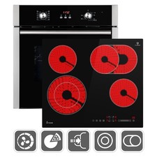 Cuisinière: 60cm Four encastrable BO8805SS + 59cm Plaque Eletrique CH5901RL Gril