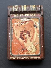 LITHOGRAPHED CANVAS BOX TOOTHPASTE POWDER LINA: PHARMACY Rue FAIDHERBE LILLE