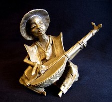 Statuette Musicien en Bronze
