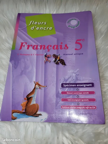 Livre scolaire fleurs - scolaire,