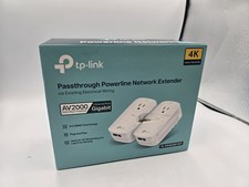 TP-LINK AV2000 2-Port Gigabit Passthrough Powerline Network Extender 4K Kit