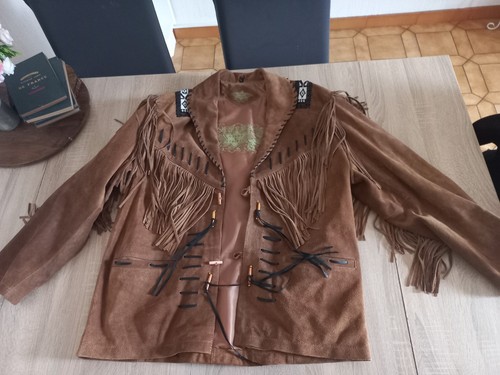 Veste dain avec frange - dain,