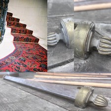 1x Old Castle Empire Bronze Full Stand Staircase Carpet Ring Bar