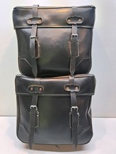 paire de sacoches vintage vélo solex mobylette simili cuir 1