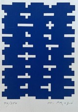 HENRI PROSI 1936-2010, original screen print 1996, The blue labyrinth
