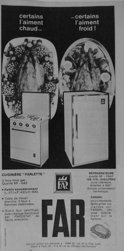 Publicité far cuisinière - publicitÉ,