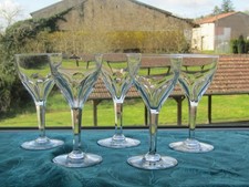 5 Verres à vin en cristal Val