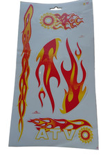 HMParts Autocollant Sticker Kit Jaune Rouge Mini Quad 47/49 Ccm 2 Pas