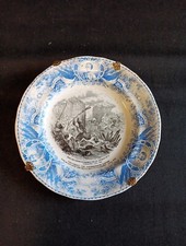 Assiette Prise Des Canons Autrichiens ..1839 P. Regout Maastricht Diam. 22cm