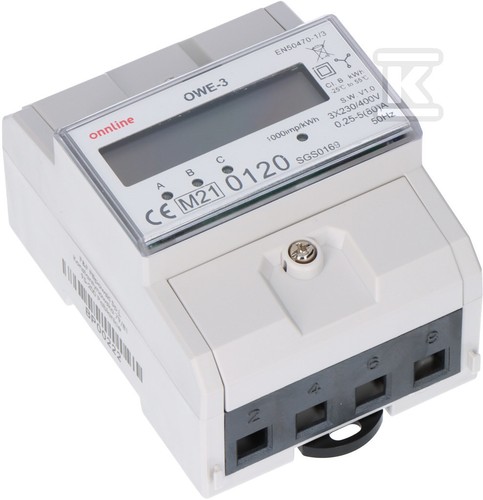 Compteur énergie triphasé - compteur, d'énergie