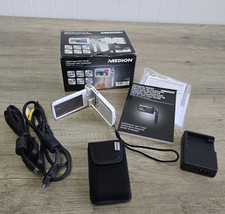 Medion Digital Super Slim Full HD Camcorder With Touchscreen MD 86232 White 