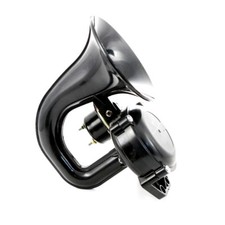 12V 24V Noir Klaxon Air 130dB pour Camion Scania DAF Volvo SUV Voiture Bus Van