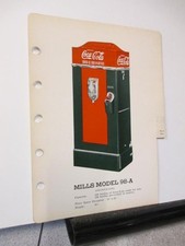 COCA COLA 1940 store salesman sample soda bottle vending machine cooler MILLS A