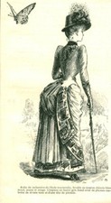 Gravure ancienne 1883 mode
