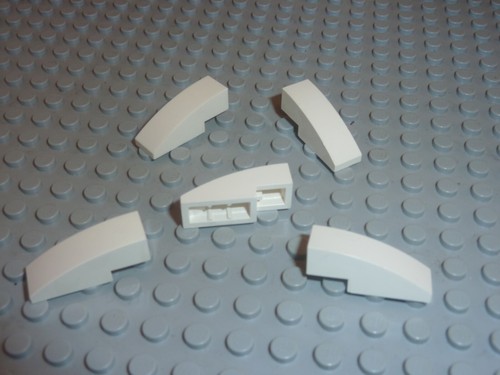 Lego white slope - white, brick