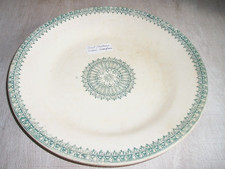 CREIL MONTEREAU - ENGLISH SERVICE PLATE - GREEN - IRON EARTH