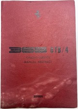 1971 FERRARI 365 GTB/4 DAYTONA CHASSIS SERVICE MANUAL ABSTRACT ITALIAN ENGLISH