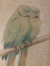 Beau Dessin 1920 Oiseau Crayon