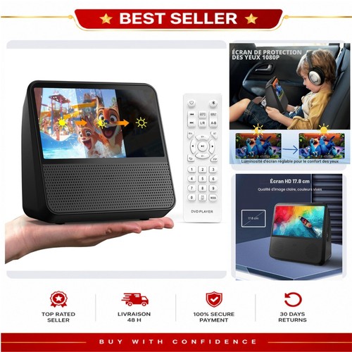 Lecteur dvd portable avec - lecteur,