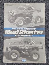 Use Original  Tamiya 1/10 R/C MUD BLASTER Subaru Brat Instruction Manual 58077