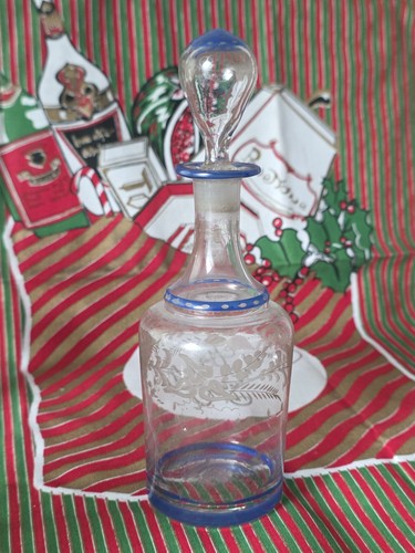 Carafe verre gravé décor - en,