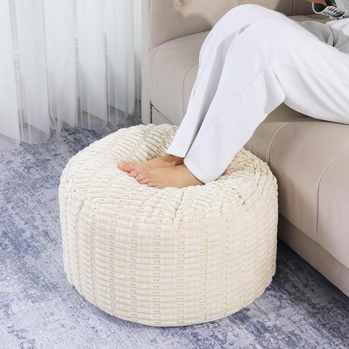 Unstuffed ottoman pouf - unstuffed,