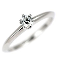 Bague diamant Tiffany Pt950 solitaire 0,23 ct - livraison gratuite...