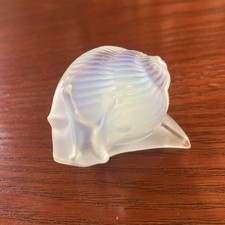 Lalique Opalescent Snail Figurine Paperweight Signed Lalique France