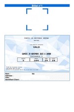 2 places concert vald - paris la défense arena - samedi 29 novembre 2025