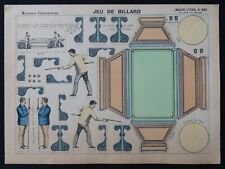 BILLIARD GAME cutout image of Epinal 885 Pellerin 40x30cm