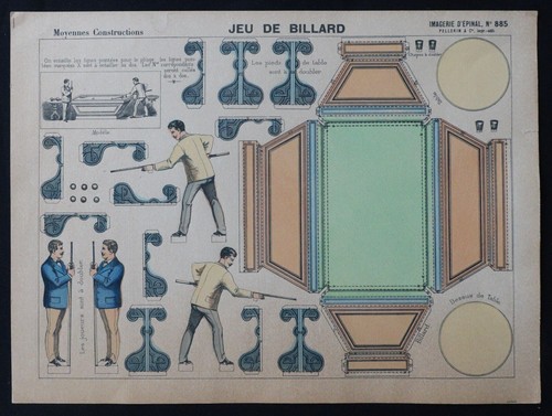 Découpage jeu billard - jeu, de