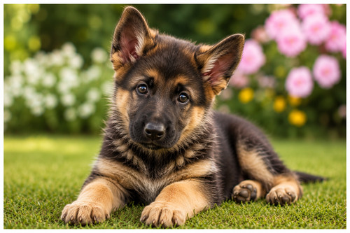 Carte postale chiot berger - chiot,