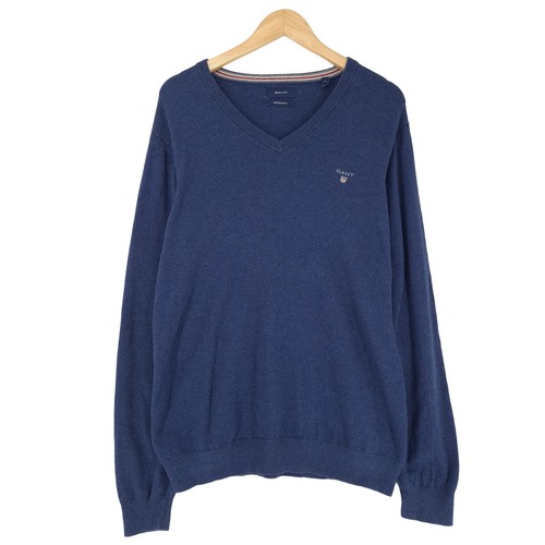 Gant pull col bleu coton - v,