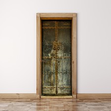 Door Mural China style Door - Self Adhesive Fabric Door Wrap Wall Sticker