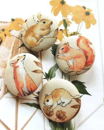 Gros bouton tissu - bouton,