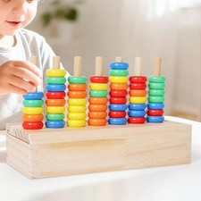 Jeu d'anneaux colorés à empiler et à trier pour les enfants de 1 3 ans