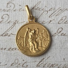Médaille Ange Plaqué Or