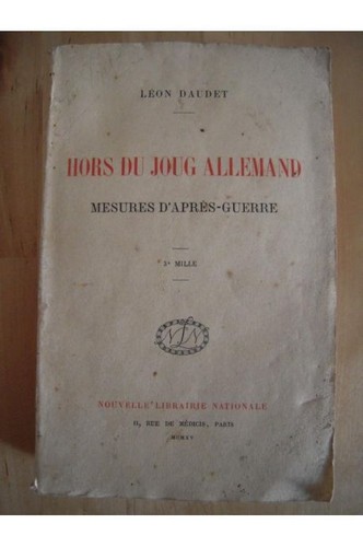 Hors joug allemand - allemand,, mesures