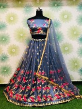 Indien Vêtement Lehenga Choli Bollywood Fête Pakistanais Neuf Créateur Neuf