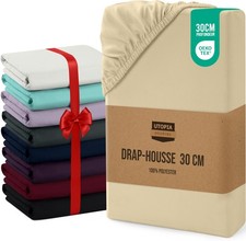 Drap Housse - Beige, 180 x 200