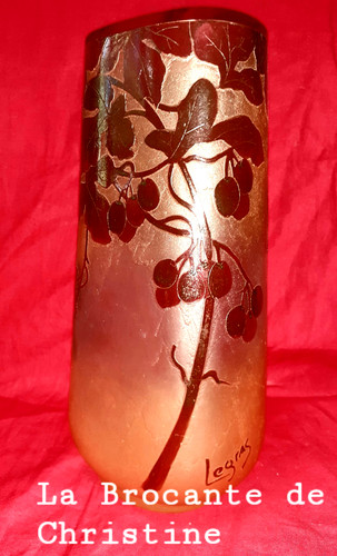 Legras françois vase rubis - vase,
