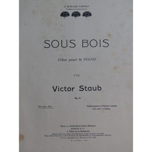 Staub victor sous bois - sous,
