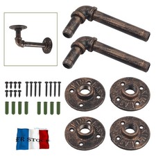 2Pcs Tuyau étagère En Fer