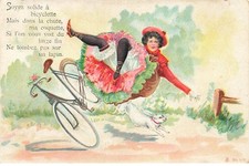 Fancy - Be solid on bicycle - Young woman falling off a bike