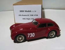 Alfa Romeo 6C 3000   BBR Models n. 24  1950 Mille Miglia #730   1:43  Hand Built