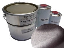 6 Litre Set 2K Bootslack Silver Rouge Métallisé Yacht Lackpoint Brillant Bateau